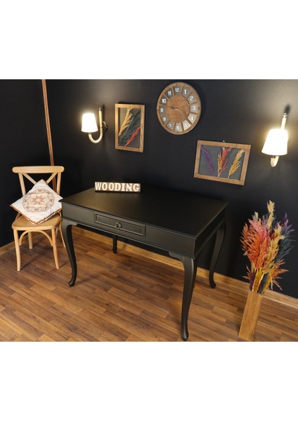 100 cm Çekmeceli Masif Siyah Çalışma Masası fırsatları