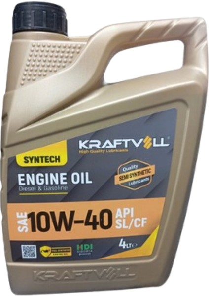 Motor Yaği Ecotech 10W-40 Api Sl/cf Sentetik 4 Lt
