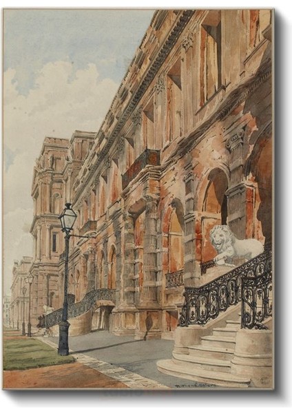 Richard Parkes Bonington - Tarihi Saray Cephesi Kanvas Tablo fiyatları