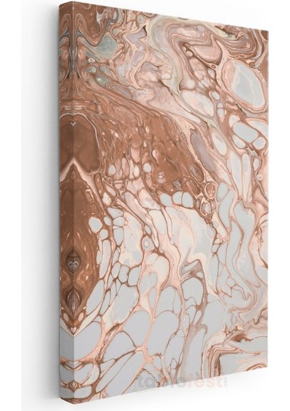 Bakır Akışı - Mermer Efektli Sıvı Doku Kanvas Tablo modelleri