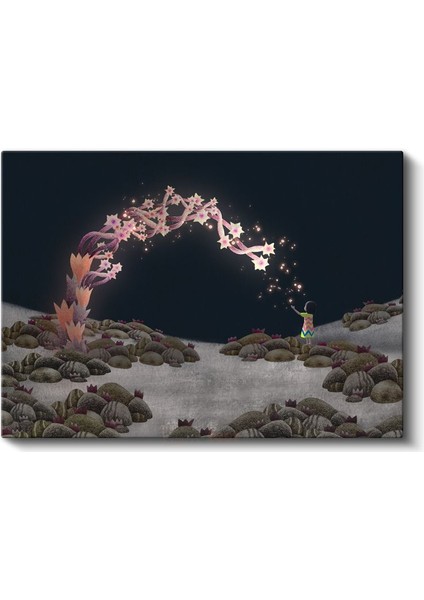 Yıldız Bahçesi - Karanlıkta Işıldayan Büyülü Yolculuk Kanvas Tablo fiyatları