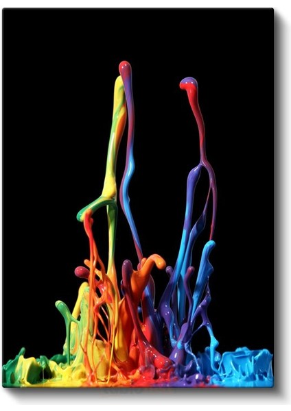 Renk Fışkırması - Dinamik Boya Hareketi Kanvas Tablo fiyatları