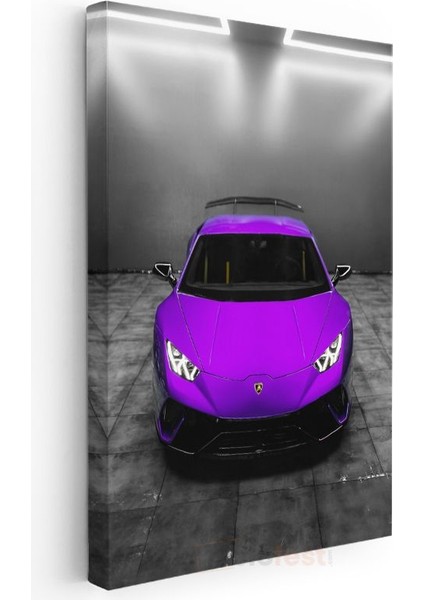 Lamborghini Huracan - Mor Süper Spor Otomobil Kanvas Tablo modelleri