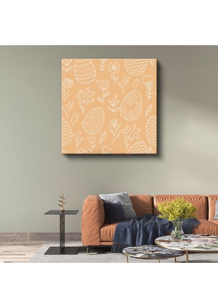 Çizgisel Botanik - Minimalist Çiçek Desenleri Kanvas Tablo