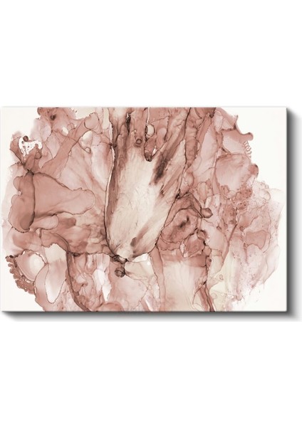 Pudra Akışı - Sulu Boya Efektli Organik Formlar Kanvas Tablo fiyatları