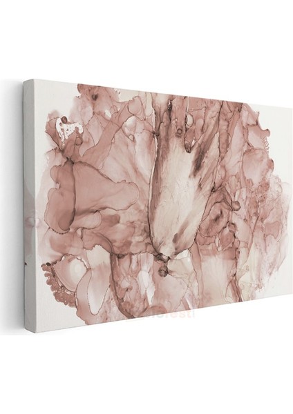 Pudra Akışı - Sulu Boya Efektli Organik Formlar Kanvas Tablo modelleri