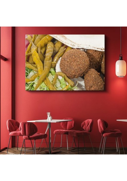 Falafel Şöleni - Baharatlı Nohut Köfteleri Kanvas Tablo