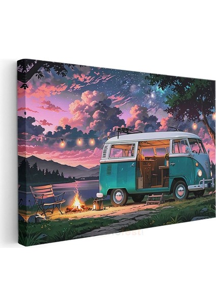 Kamp Alanında Volkswagen T2 Van Tabloları modelleri