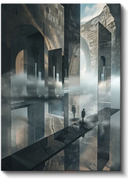 Paralel Mimari - Gerçeküstü Yapıların Gizli Geçitleri Kanvas Tablo fiyatları