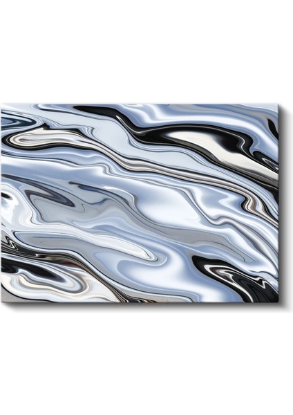 Sıvı Metal - Akışkan Dalgalı Desenler Kanvas Tablo fiyatları