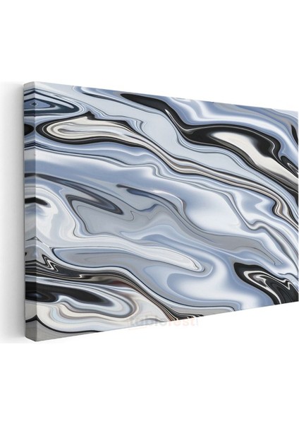 Sıvı Metal - Akışkan Dalgalı Desenler Kanvas Tablo modelleri