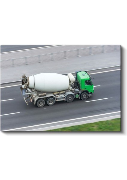 Beton Mikseri Kamyon - Endüstriyel Iş Makinesi Kanvas Tablo fiyatları