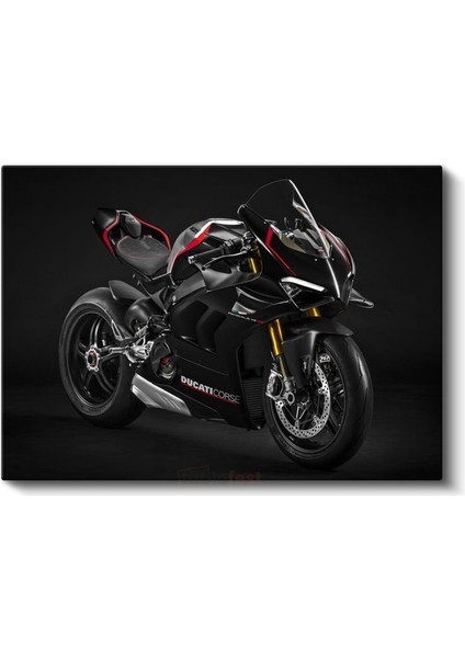 Ducati Corse Siyah Spor Motosiklet Kanvas Tablo fiyatları
