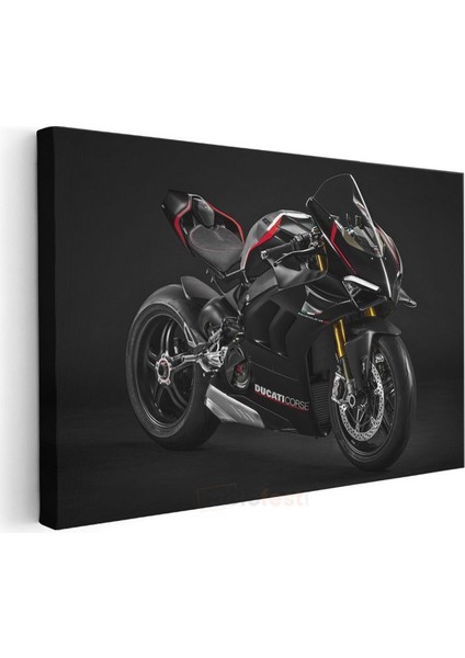 Ducati Corse Siyah Spor Motosiklet Kanvas Tablo modelleri