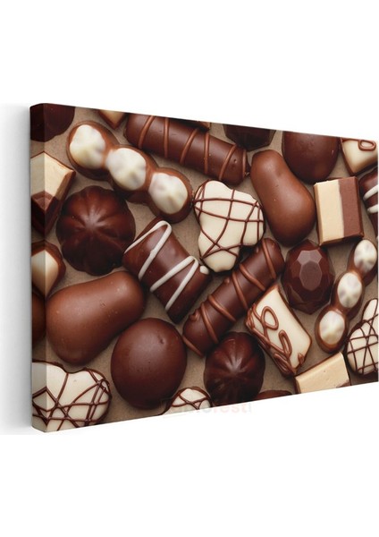 Çikolata Çeşitleri - El Yapımı Pralin Koleksiyonu Kanvas Tablo modelleri