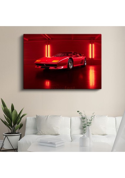 Ferrari Testarossa - Italyan Klasik Süper Otomobil Kanvas Tablo