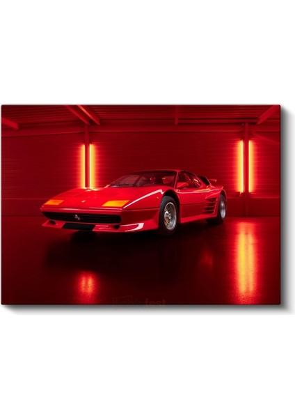 Ferrari Testarossa - Italyan Klasik Süper Otomobil Kanvas Tablo fiyatları
