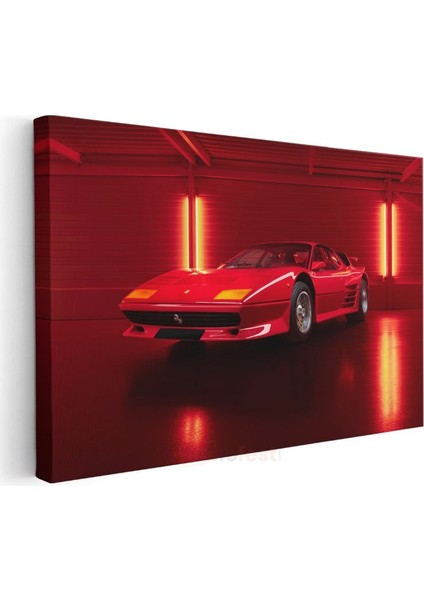 Ferrari Testarossa - Italyan Klasik Süper Otomobil Kanvas Tablo modelleri
