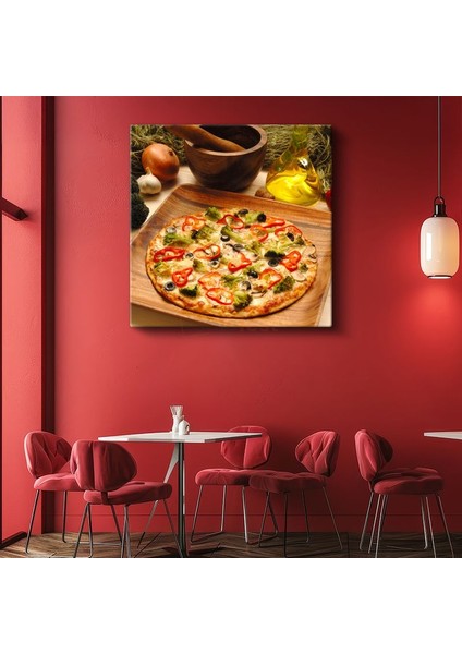 Sebzeli Pizza - Akdeniz Esintili Lezzet Kanvas Tablo