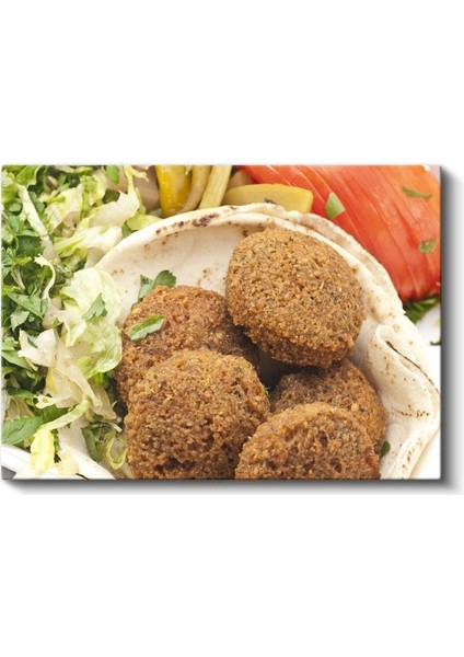 Falafel Tabağı - Nohutlu Ortadoğu Lezzeti Kanvas Tablo fiyatları