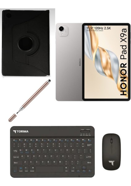 Pad X9A 8gb 256GB Wi-Fi 11.5 Inç Gri Tablet + Kılıf + Kalem + Klavye + Mouse