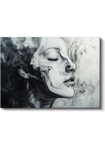 Ruh Akışı - Sıvılaşan Yüz Hatları Kanvas Tablo fiyatları