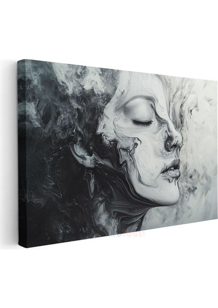 Ruh Akışı - Sıvılaşan Yüz Hatları Kanvas Tablo modelleri