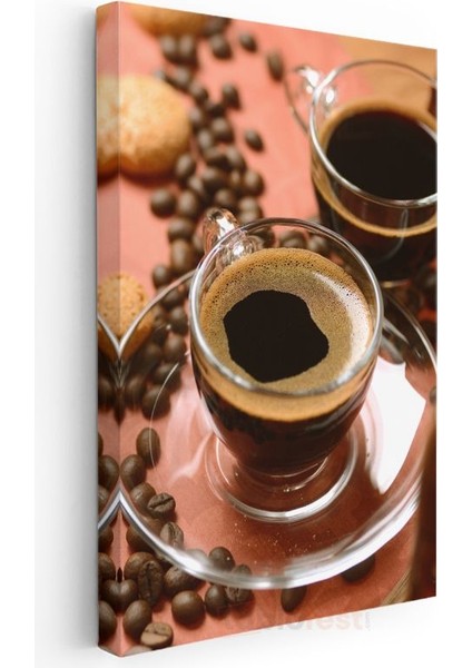 Espresso Keyfi - Taze Çekilmiş Kahve Çekirdekleri Kanvas Tablo modelleri