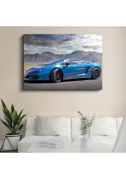 Mavi Lamborghini Gallardo - Gücün Estetiği Kanvas Tablo