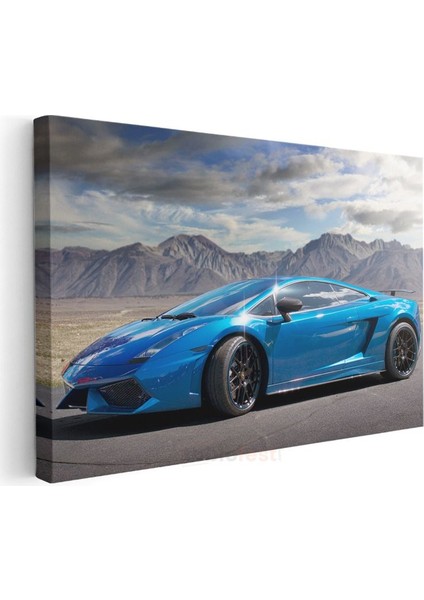 Mavi Lamborghini Gallardo - Gücün Estetiği Kanvas Tablo modelleri