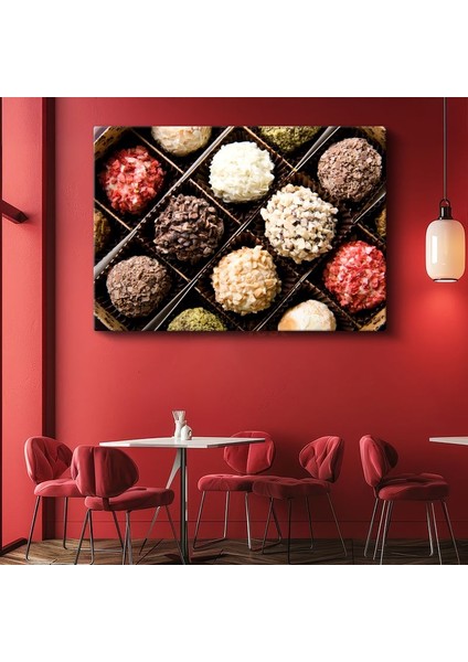 El Yapımı Çikolatalar - Özel Koleksiyon Tatlı Lezzet Kanvas Tablo