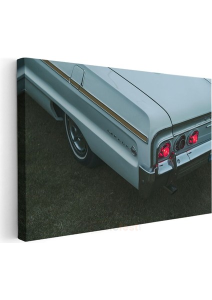 Chevrolet Impala - Klasik Amerikan Arabası Arka Detay Kanvas Tablo modelleri