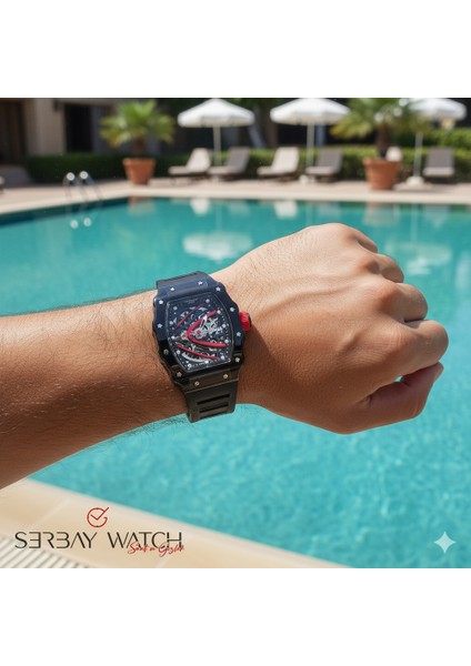 LC07980.651 Erkek Kol Saati | 45 mm Siyah Iskelet Kadran, Otomatik Mekanizma, Sportif Tasarım fiyatları