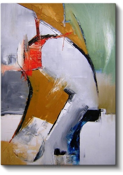 Dinamik Hareket - Soyut Fırça Darbeleri Kanvas Tablo fiyatları