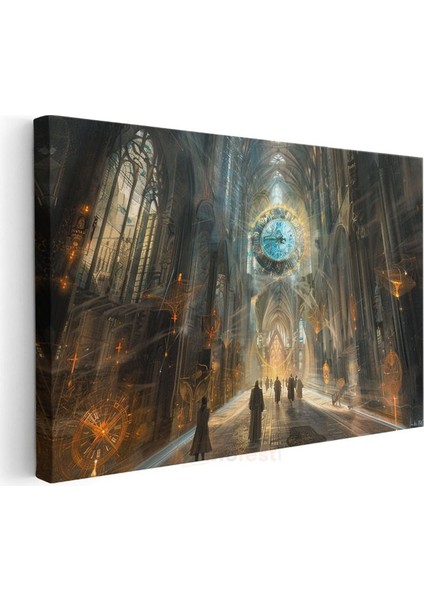 Zamanın Katedrali - Mistik Işık Huzmelerinde Yolculuk Kanvas Tablo modelleri