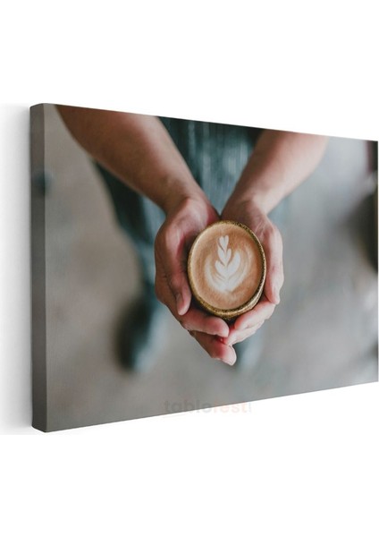 Latte Art - Kahve Sanatı Kanvas Tablo modelleri
