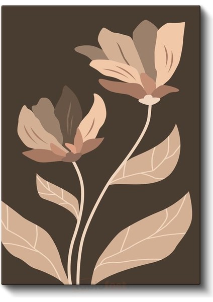 Zarif Çiçekler - Minimalist Botanik Siluetler Kanvas Tablo fiyatları
