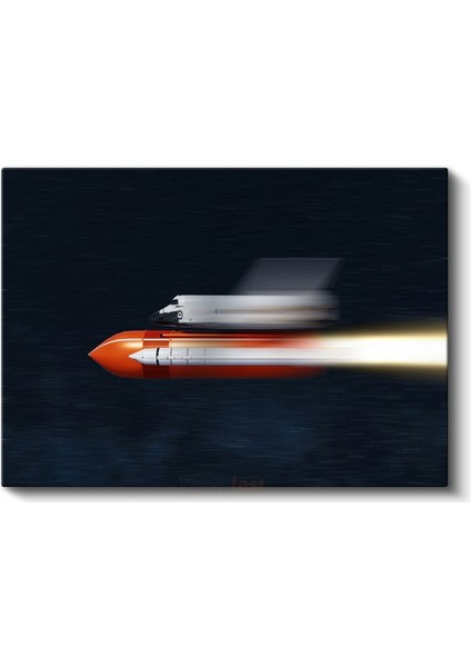Roket Fırlatma - Yüksek Hızda Hareket Eden Uzay Aracı Kanvas Tablo fiyatları