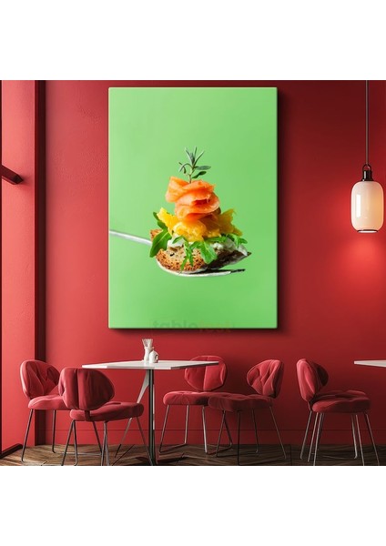 Gourmet Kanape - Rengarenk Malzemelerle Hazırlanmış Atıştırmalık Kanvas Tablo