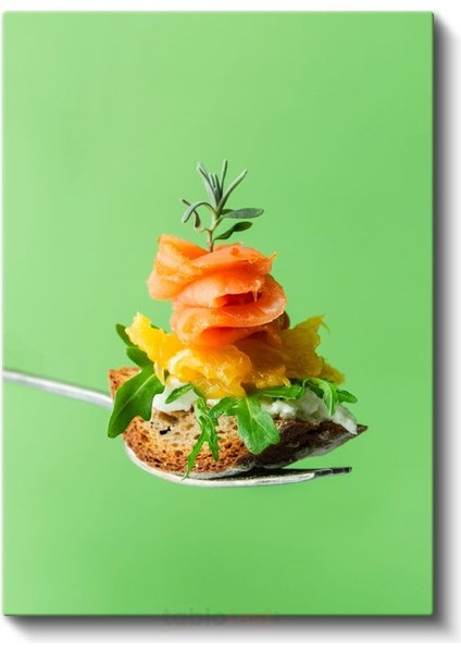 Gourmet Kanape - Rengarenk Malzemelerle Hazırlanmış Atıştırmalık Kanvas Tablo fiyatları
