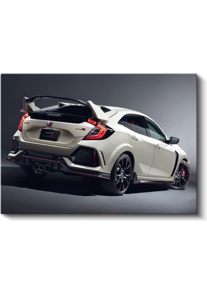 Honda Civic Type R - Beyaz Japon Hot Hatch Kanvas Tablo fiyatları