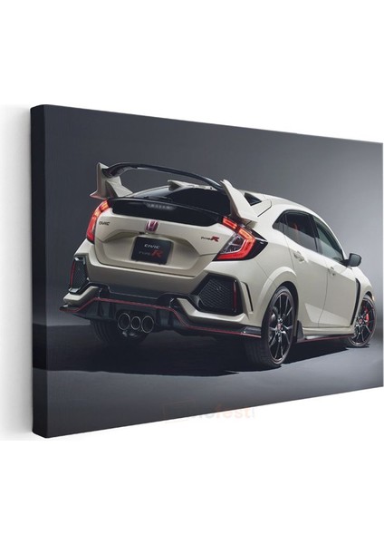 Honda Civic Type R - Beyaz Japon Hot Hatch Kanvas Tablo modelleri