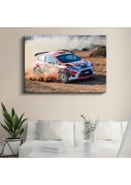 Ford Fiesta Wrc - Toprak Zeminde Ralli Heyecanı Kanvas Tablo