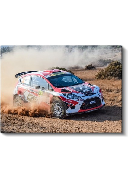 Ford Fiesta Wrc - Toprak Zeminde Ralli Heyecanı Kanvas Tablo fiyatları
