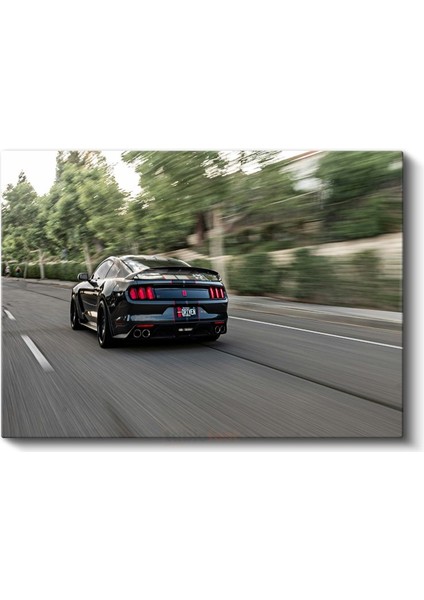 Ford Mustang Gt - Siyah Spor Otomobil Kanvas Tablo fiyatları