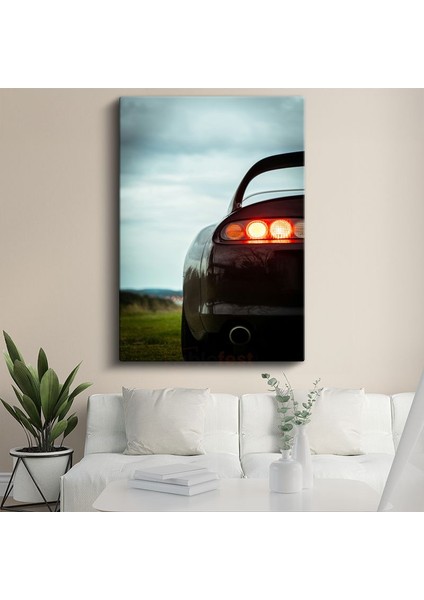 Toyota Supra - Ikonik Stop Lambası Detayı Kanvas Tablo