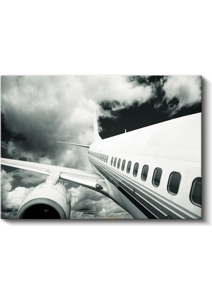 Boeing Yolcu Uçağı - Bulutlar Arasında Yükselen Jet Kanvas Tablo fiyatları