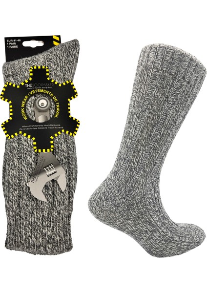Geri Dönüşümlü Yün Iş Çorabı, 1 Çift, 41-46 Numara Tamir Temalı Paket