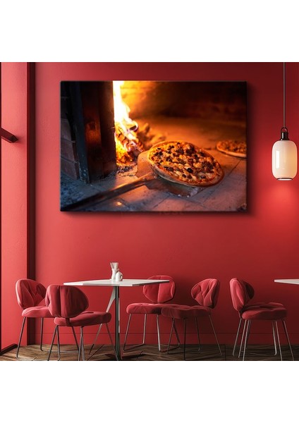 Taş Fırın Pizza - Italyan Mutfağının Ateşi Kanvas Tablo