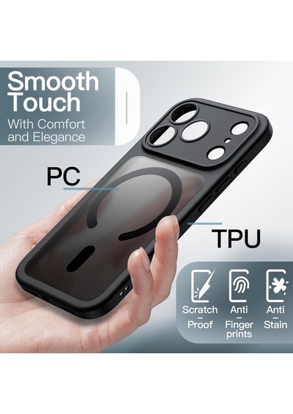 Apple iPhone 17 Pro Kılıf Mat Magsafe Şarj Özellikli Darbe Önleyici Hassas Buton Lansman Renkli Yumuşak Kenarlı Kapak fırsatları